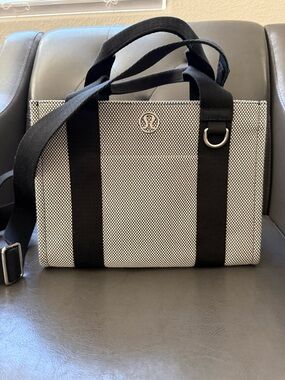 lululemon athletica Black and White Canvas Tote